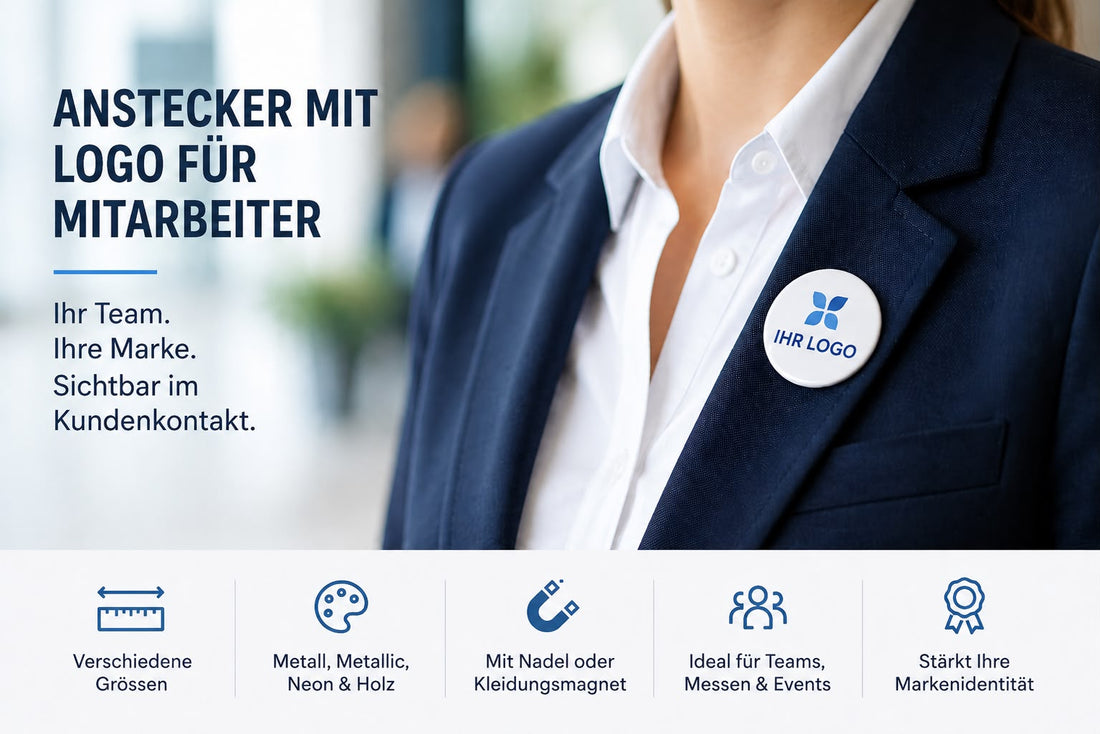 Anstecker mit Logo für Mitarbeiter