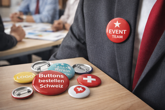 Buttons bestellen in der Schweiz für Unternehmen, Vereine und Veranstaltungen 2026