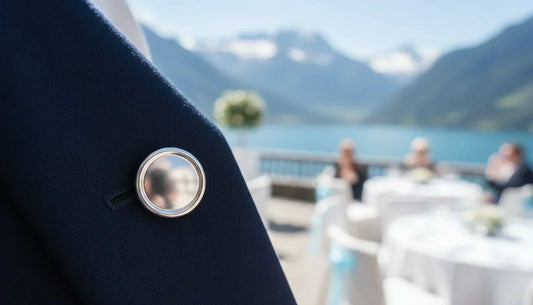 Hochzeitsanstecker in der Schweiz: Der Guide für edle Metallic-Buttons 2026