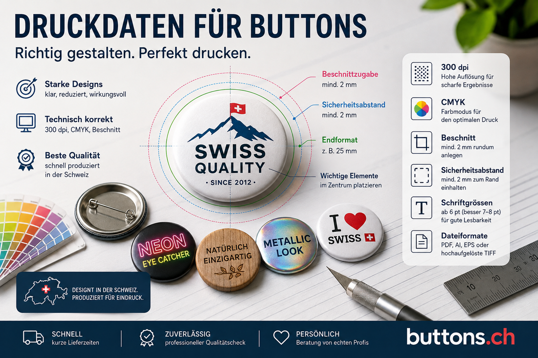 Druckdaten für Buttons richtig gestalten und für den Button-Druck vorbereiten
