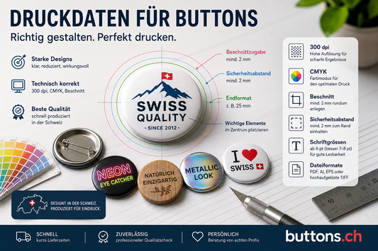 Druckdaten für Buttons richtig gestalten und für den Button-Druck vorbereiten