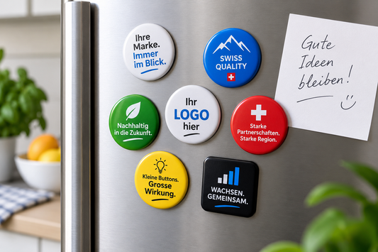 Kühlschrankmagnete mit Firmenlogo bestellen Schweiz