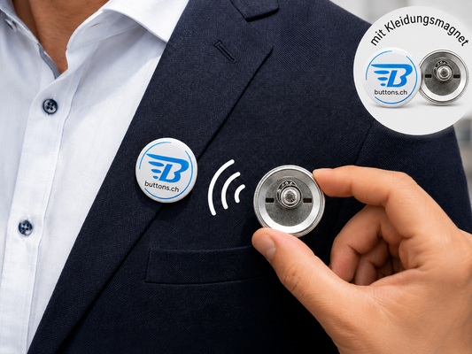 Magnetbuttons für Kleidung ohne Nadel mit Kleidungsmagnet von buttons.ch
