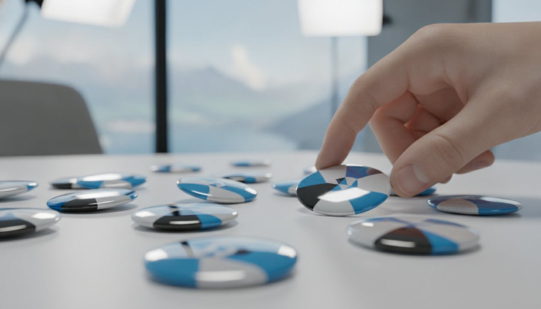 Metallic Buttons bestellen Schweiz: Glänzende Akzente für Ihr Marketing 2026