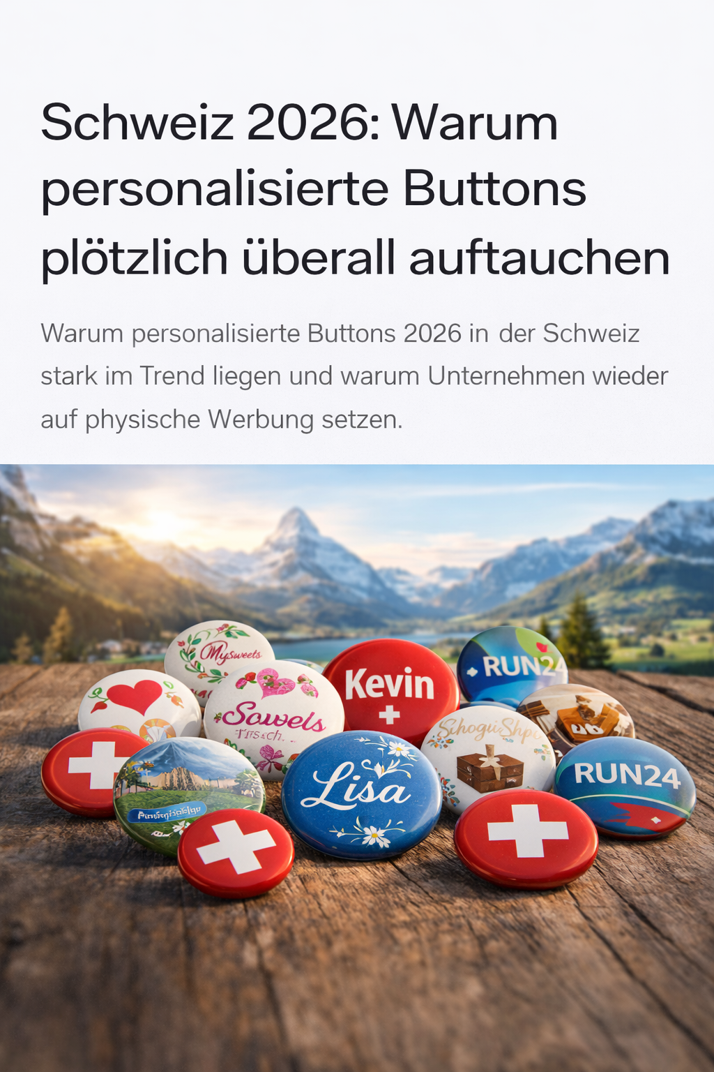 personalisierte buttons schweiz 2026 trend werbeartikel