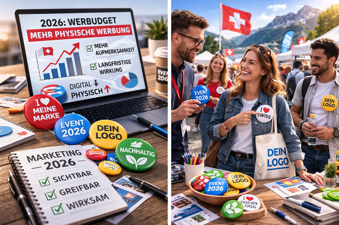 event marketing schweiz 2026 werbemittel mit buttons