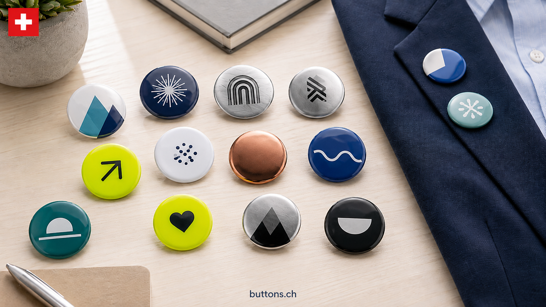 Werbebuttons kleine Auflage individuell gestalten und bestellen Schweiz